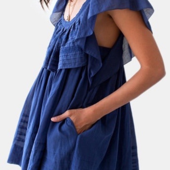 NWT Free People Hailey Wild Moon Blue Mini Dress - Picture 2 of 3